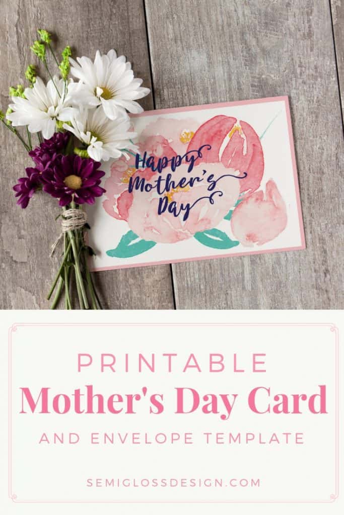 free printable mother's day card with watercolor peonies