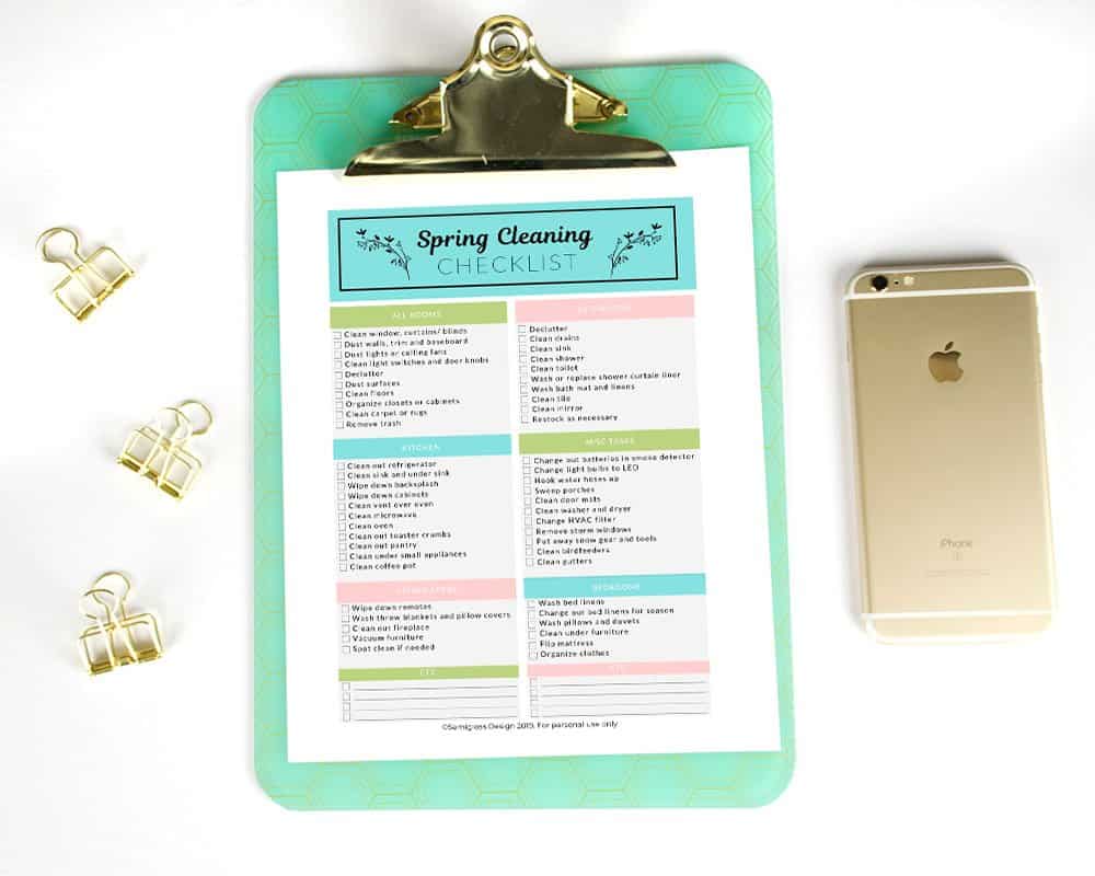 Free Printable Whole House Cleaning Checklist