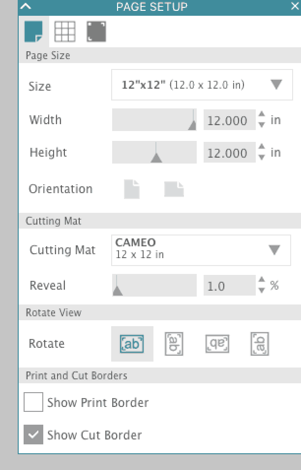 choose page size