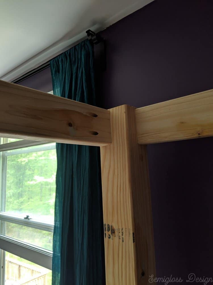 top rails on canopy bed