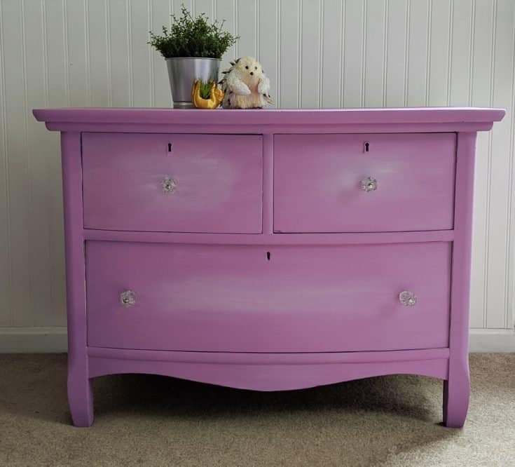 DIY chalk painted dresser