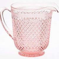 Pitcher - Addison Pattern - Mosser Glass - American Made (Rose Pink)