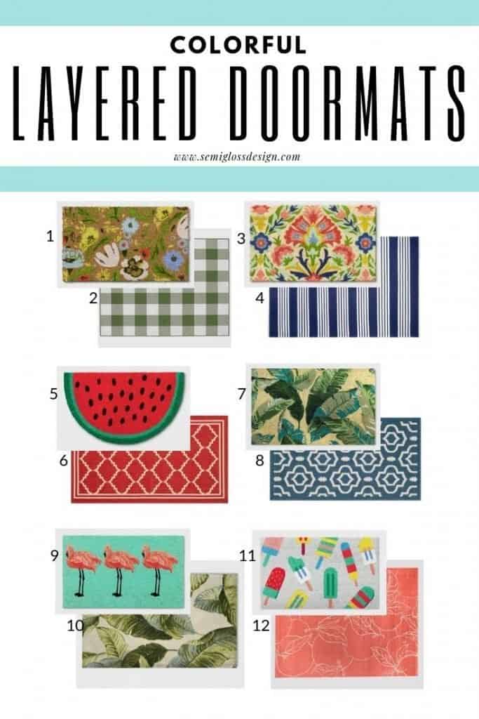 Colorful Layered Doormats For Summer Semigloss Design