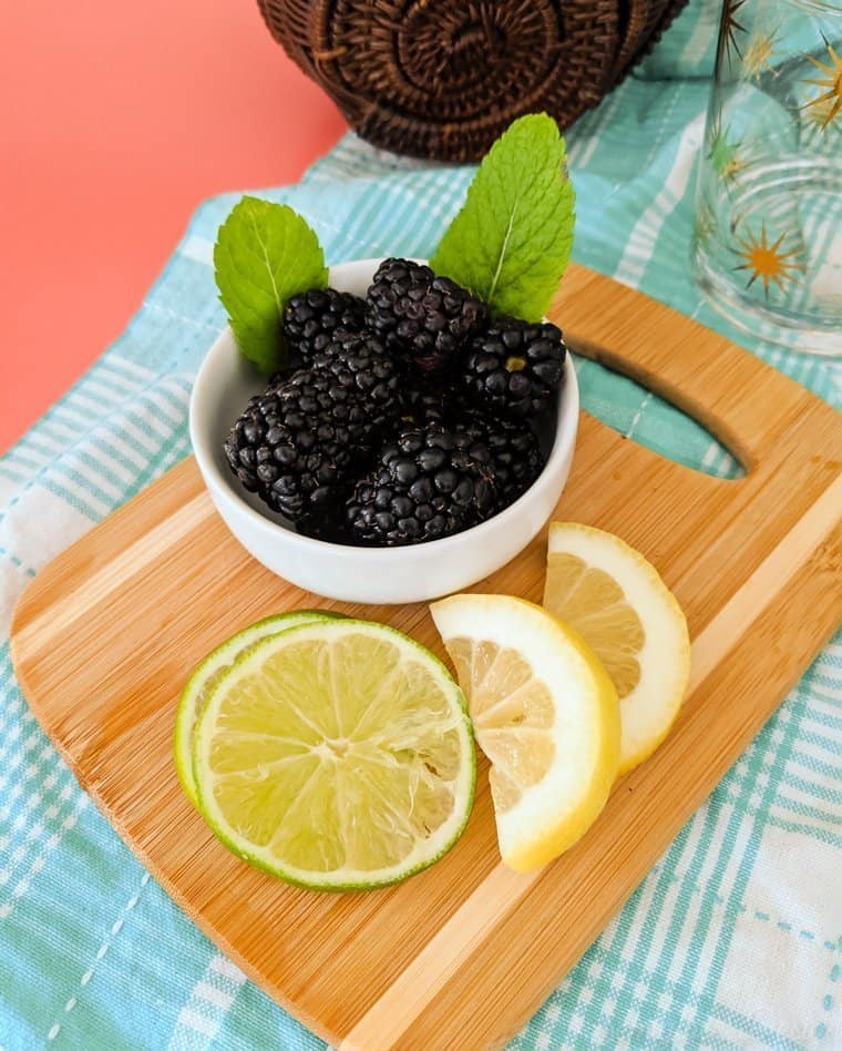 blackberries and limes