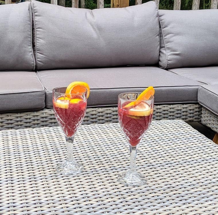 sangria on patio