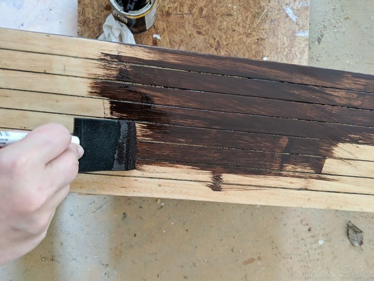 staining mcm dresser drawers with gel stain