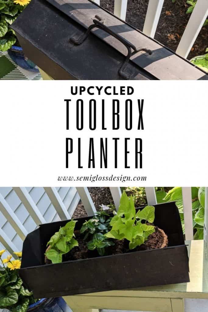 upcycled toolbox planter
