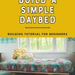 daybed with colorful bedding in sunroom