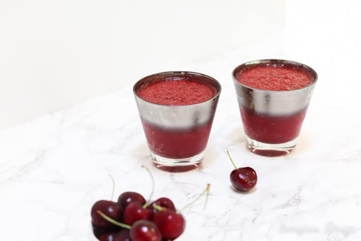 cherry rosé slushie cocktails