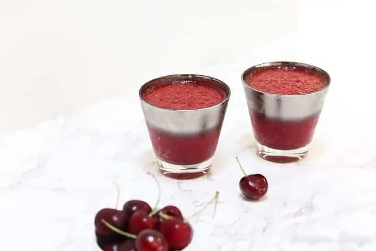 cherry rosé slushie cocktails