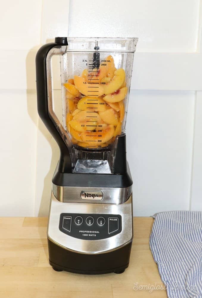 peaches in blender