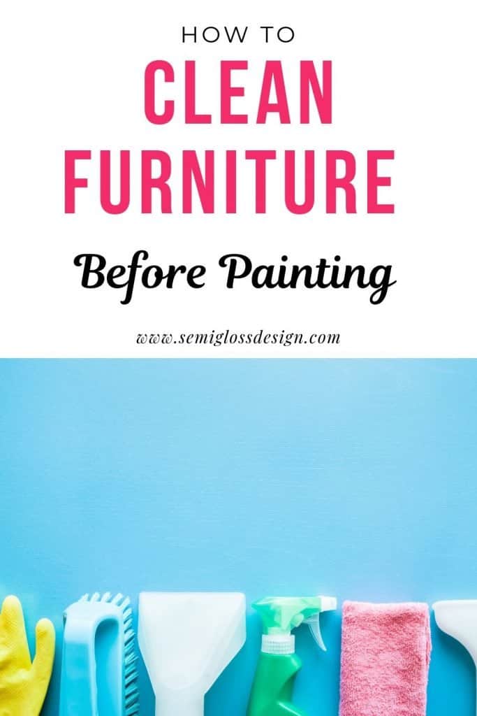 how to clean furniture before painting