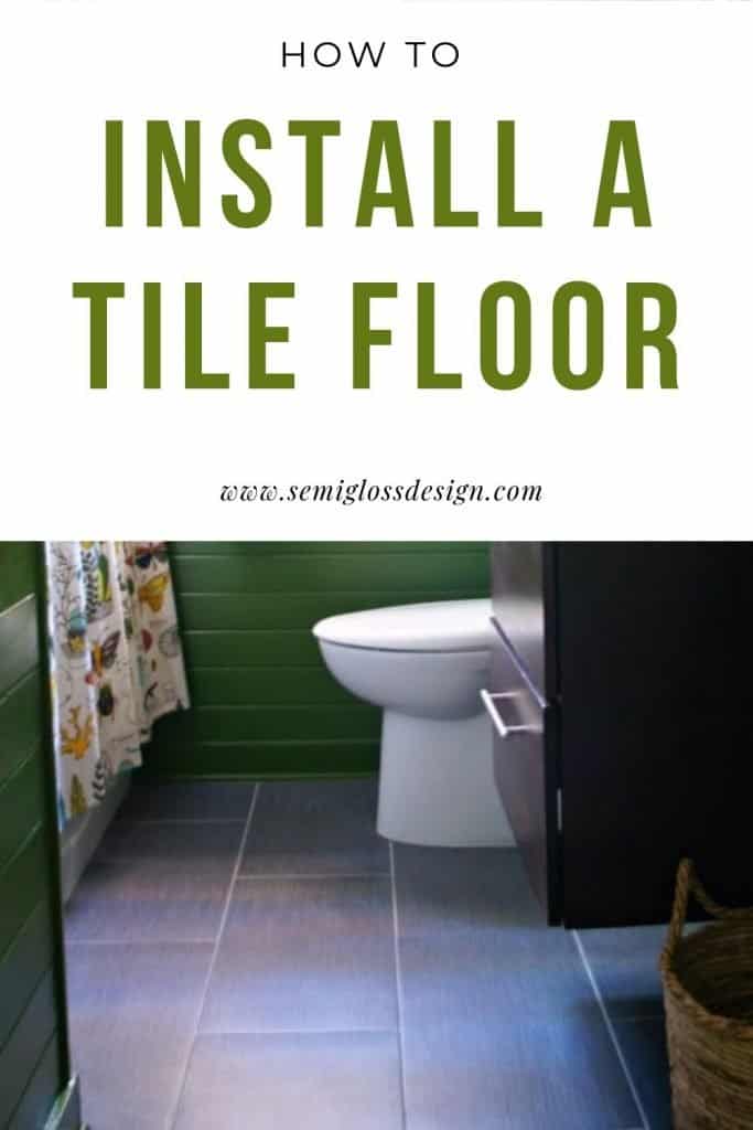 install a tile floor