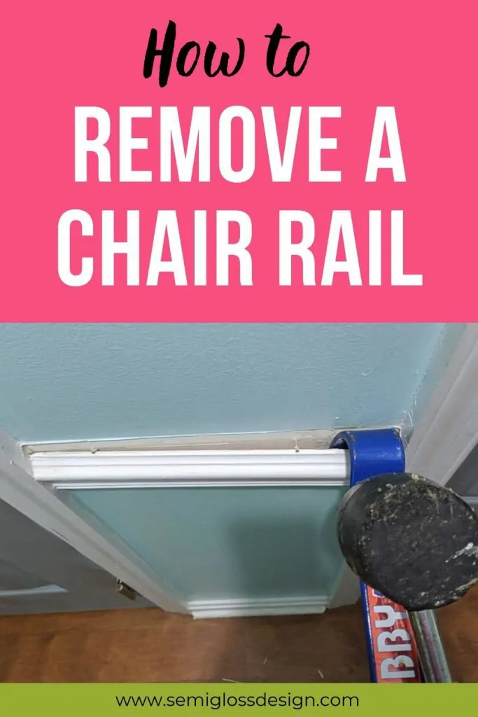 how to remove a chair rail