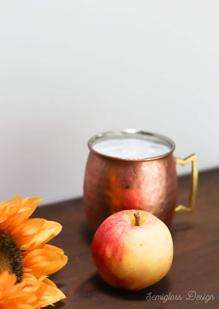 fall cocktail with apple vodka