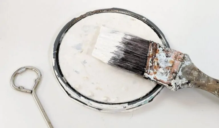 dried paint brush