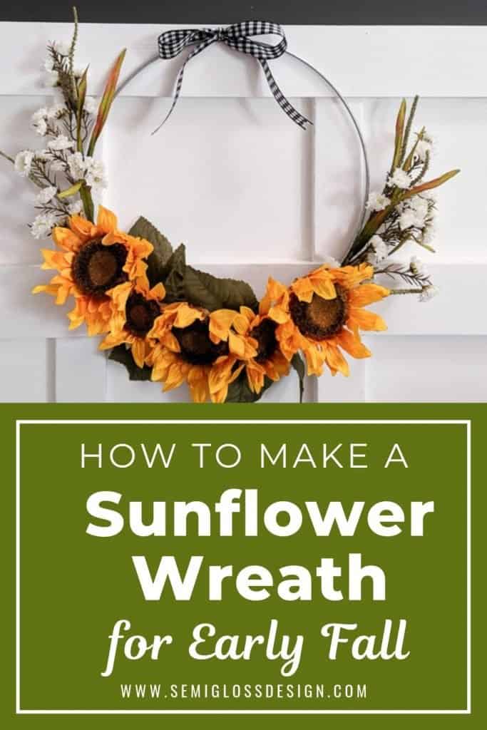 sunflower wreath for early fall