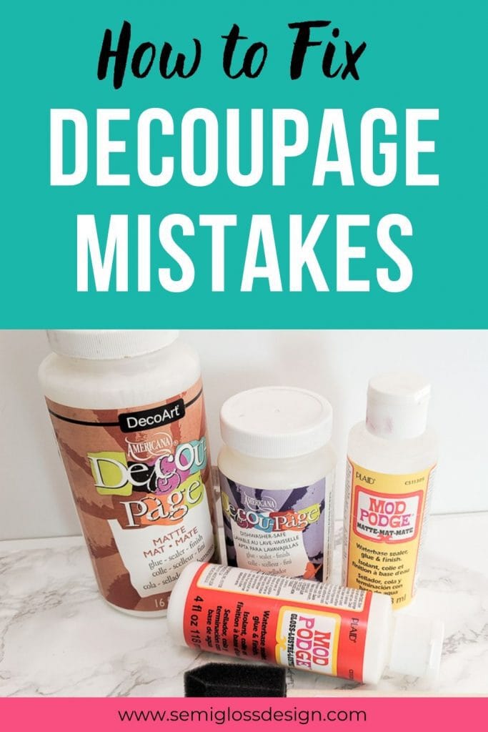 how to fix decoupage problems