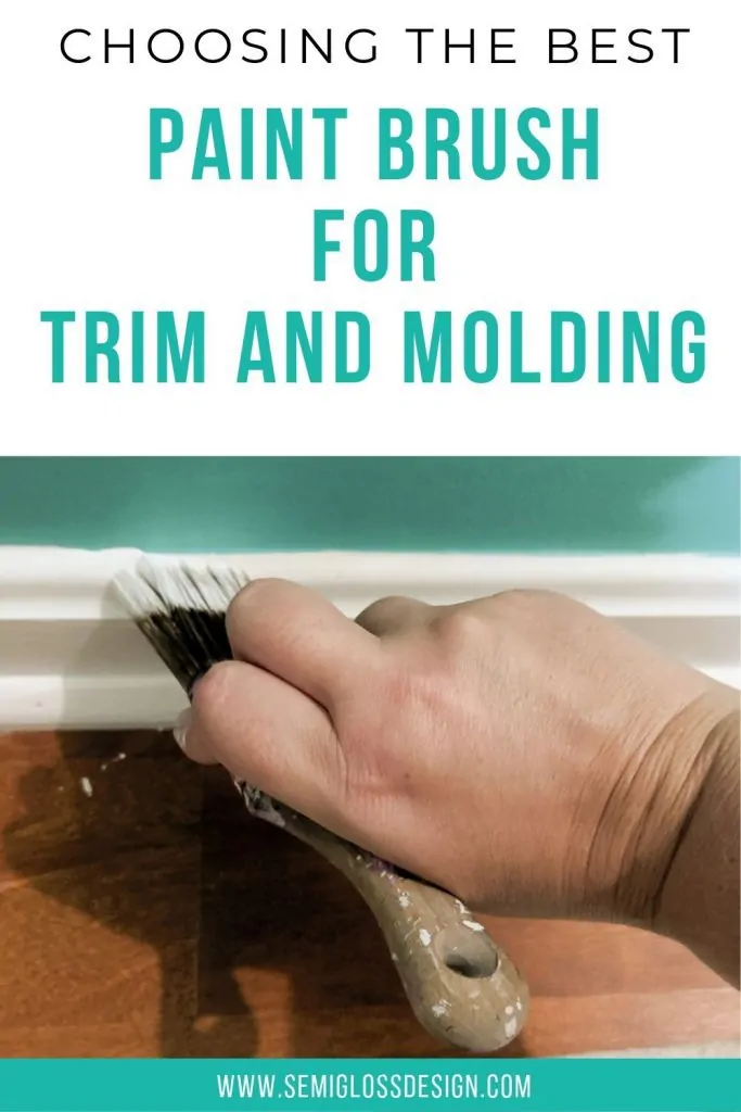 pin image - choosing the best paint brush for trim