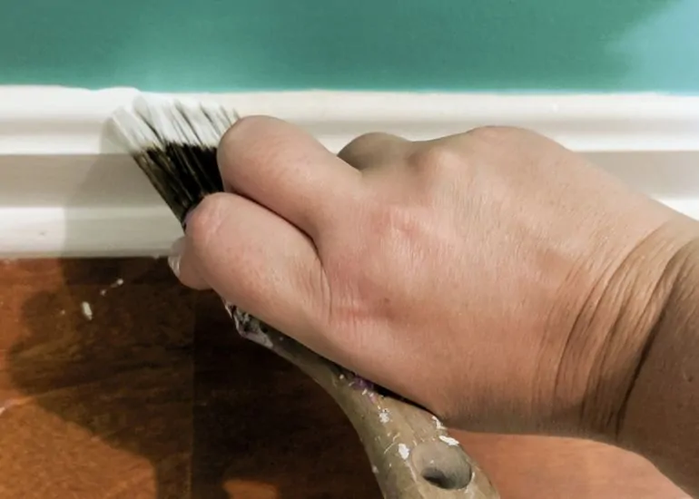 painting trim white