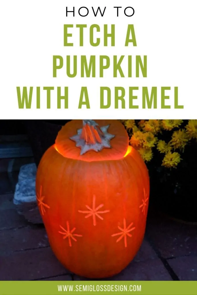 how to etch a pumpkin with a dremel