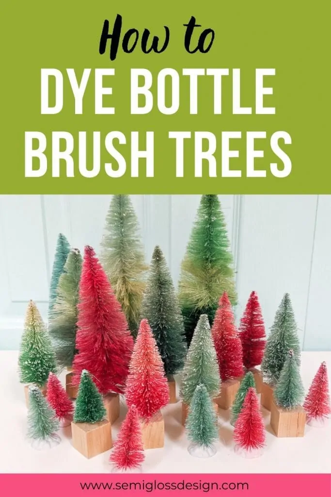 Dye bottle brush trees