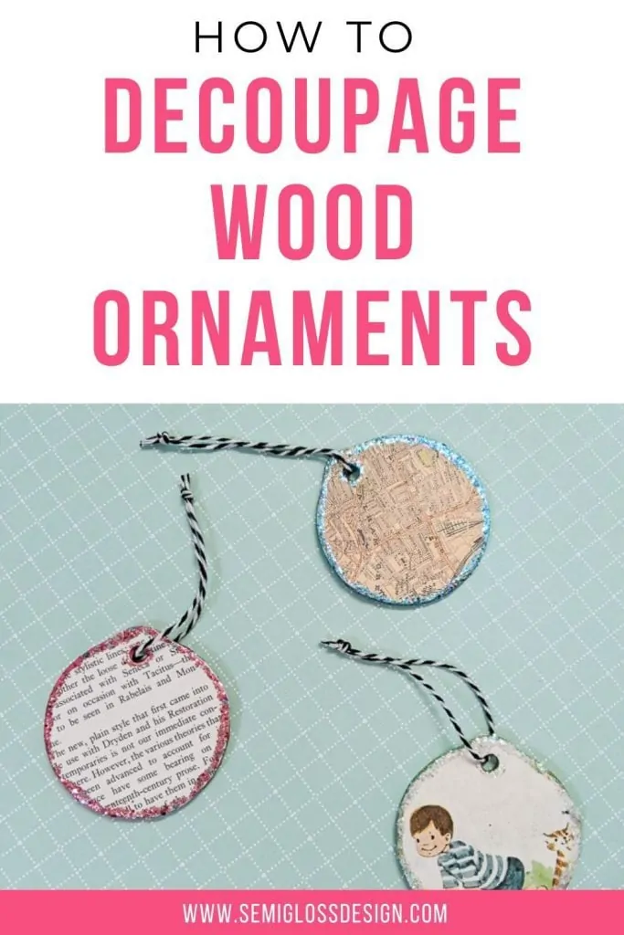 how to decoupage wood ornaments