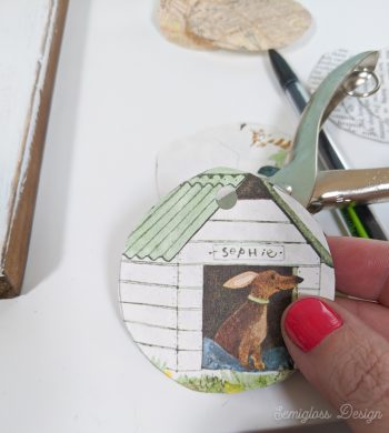 DIY Decoupage Wood Ornaments for Christmas - Semigloss Design