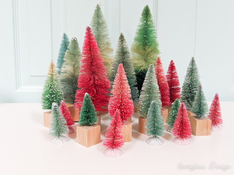 DIY bottle brush trees