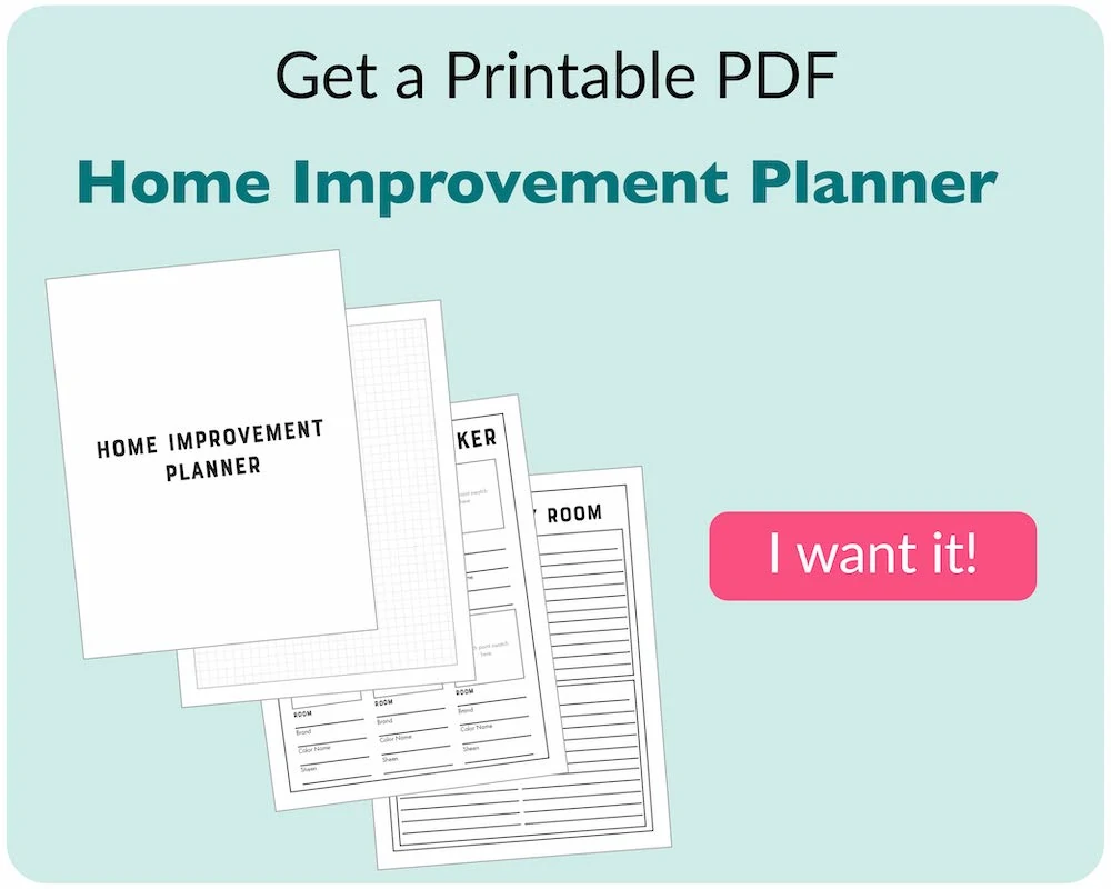 home improvement planner and pink buy button