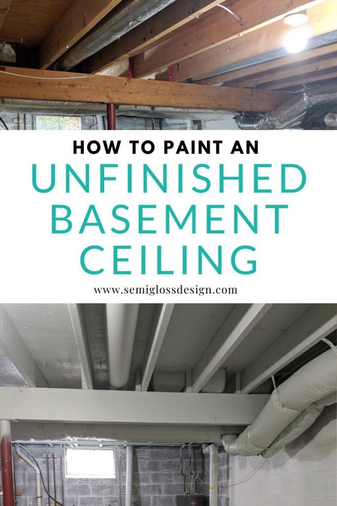 Paint An Unfinished Basement Ceiling, Painted Basement Ceilings Pictures