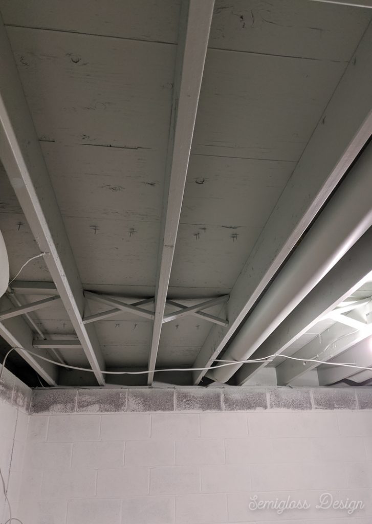 How To Paint An Unfinished Basement Ceiling Semigloss Design