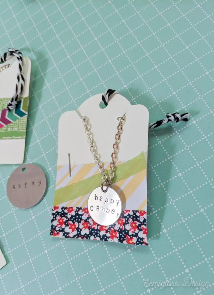 necklace that says happy camper