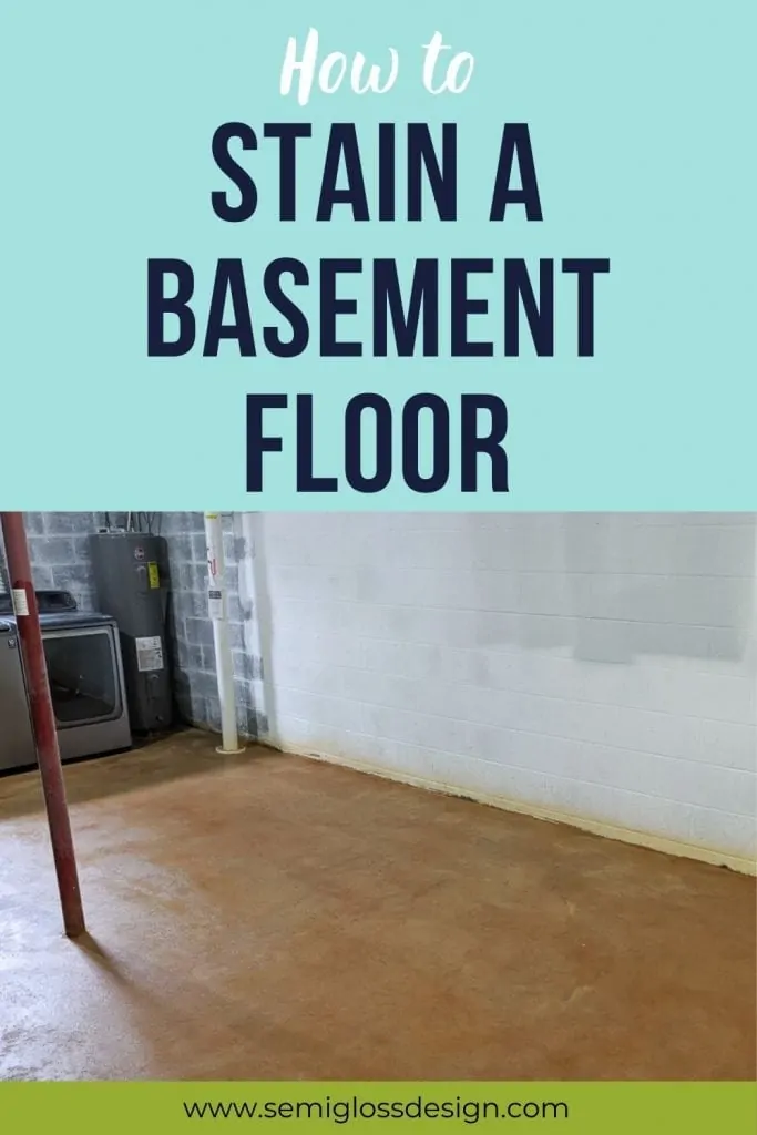 how to stain a basement floor