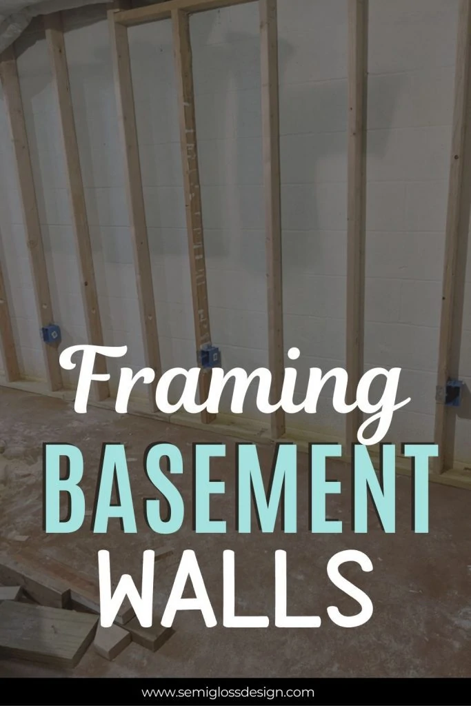 framing basement walls collage