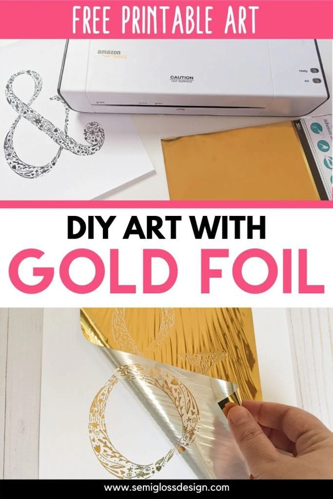 diy art with gold foil