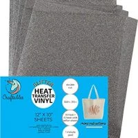 Craftables Silver Multi Glitter Heat Transfer Vinyl, HTV 