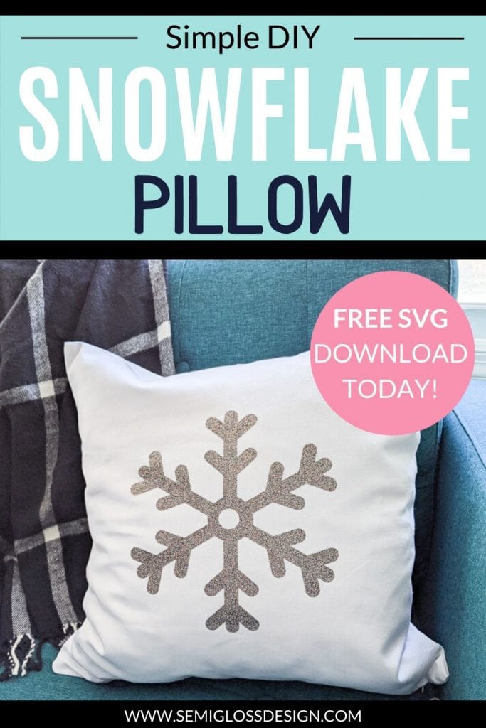 Snowflake Christmas Pillow Printable Post