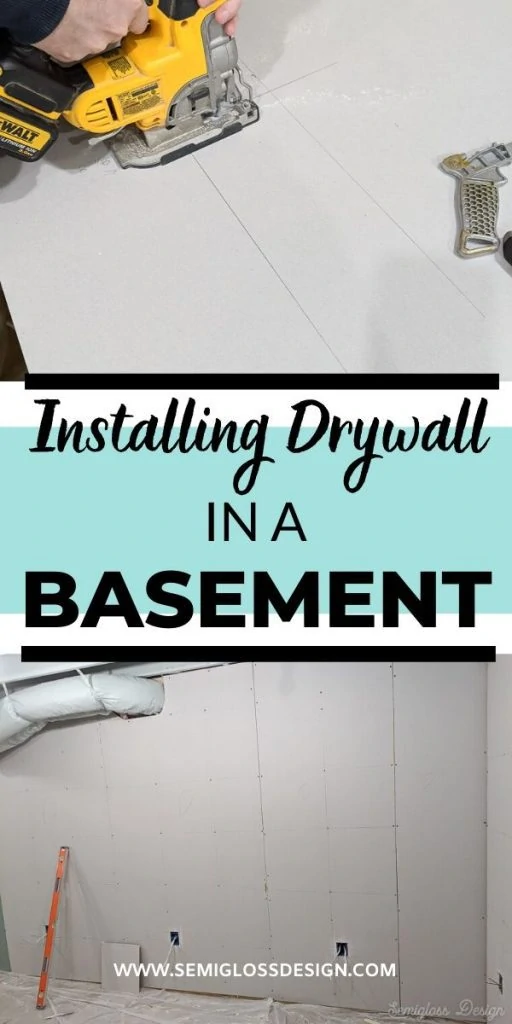 basement drywall collage