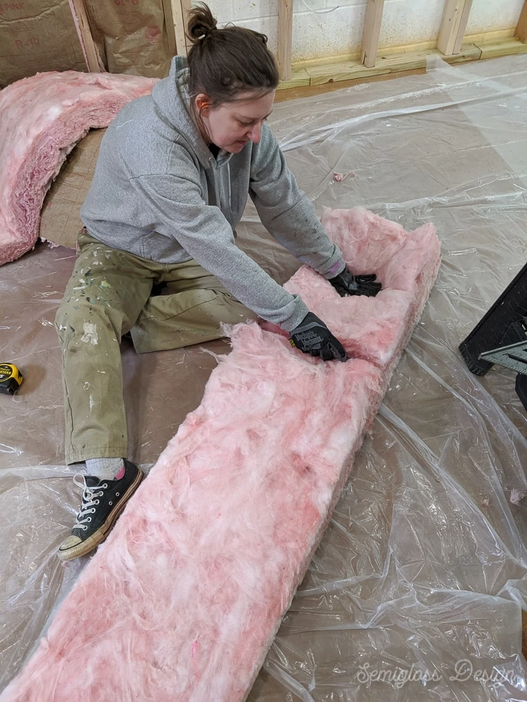 cutting channel in insulation back for wires