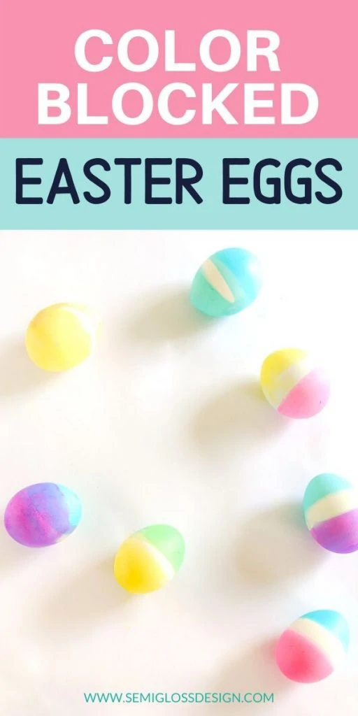 color blocked easter eggs