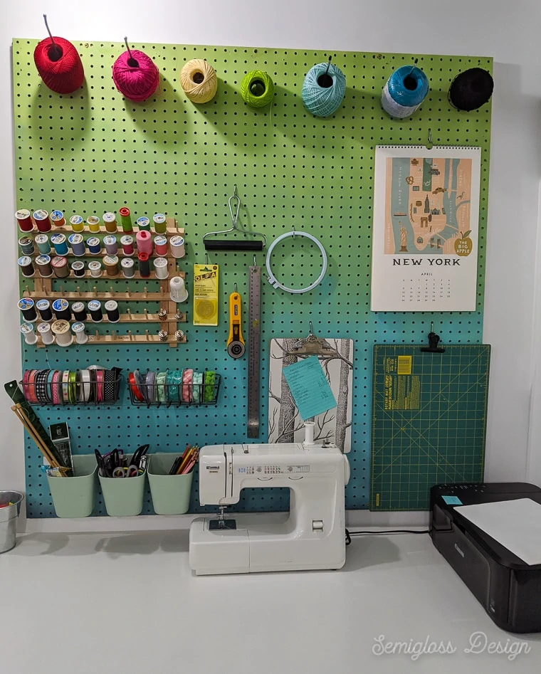 craft room pegboard