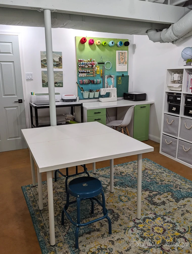 desk in craft room