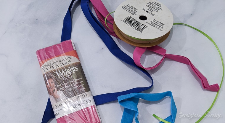 bias tape and ribbon