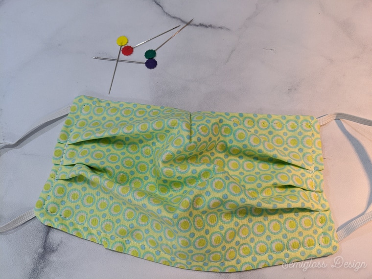 finished fabric mask