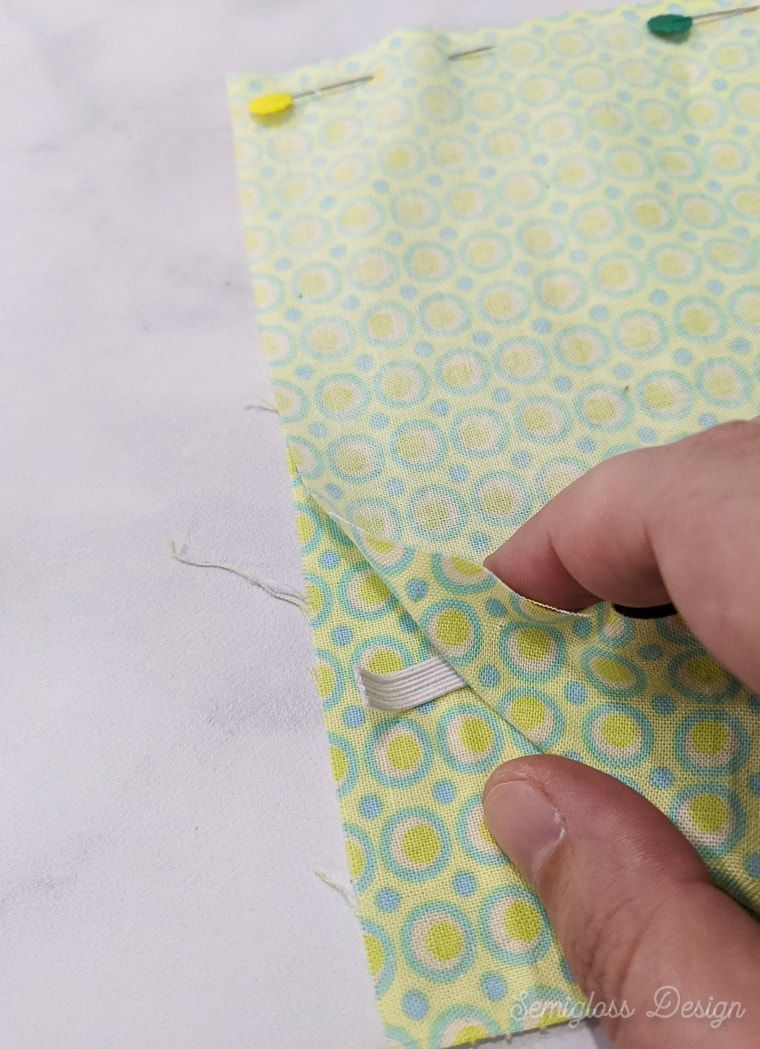fabric with elastic in between