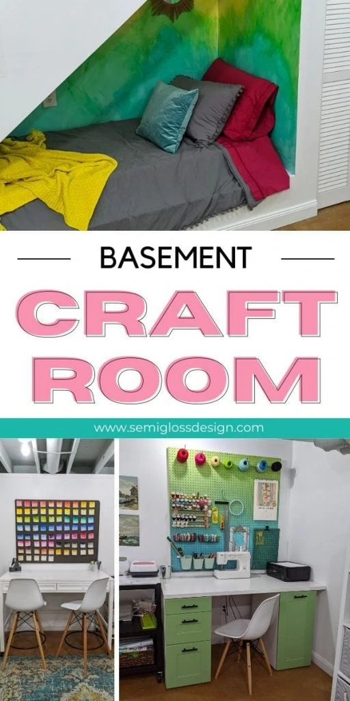 pin image basement craft room collage