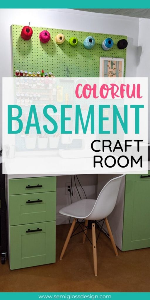 My IKEA Craft Room Turned an Unfinished Basement into a Beautiful Space