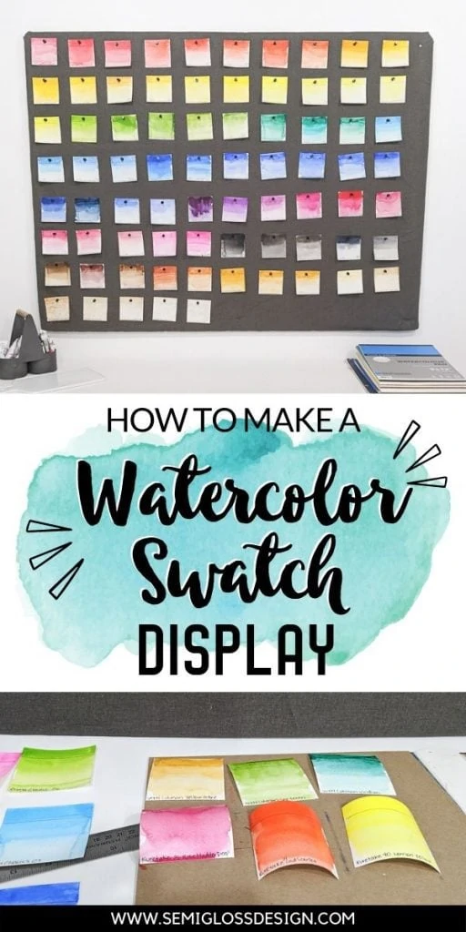 watercolor swatch display