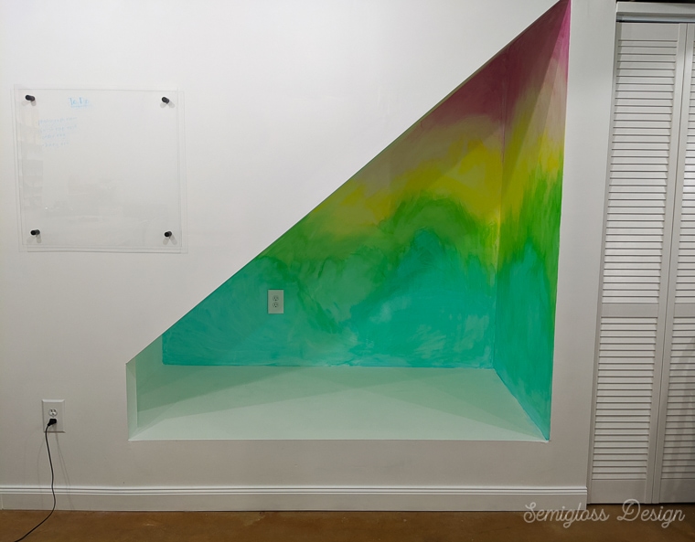 DIY Lazure Painting Mural: Rainbow Watercolor Effect